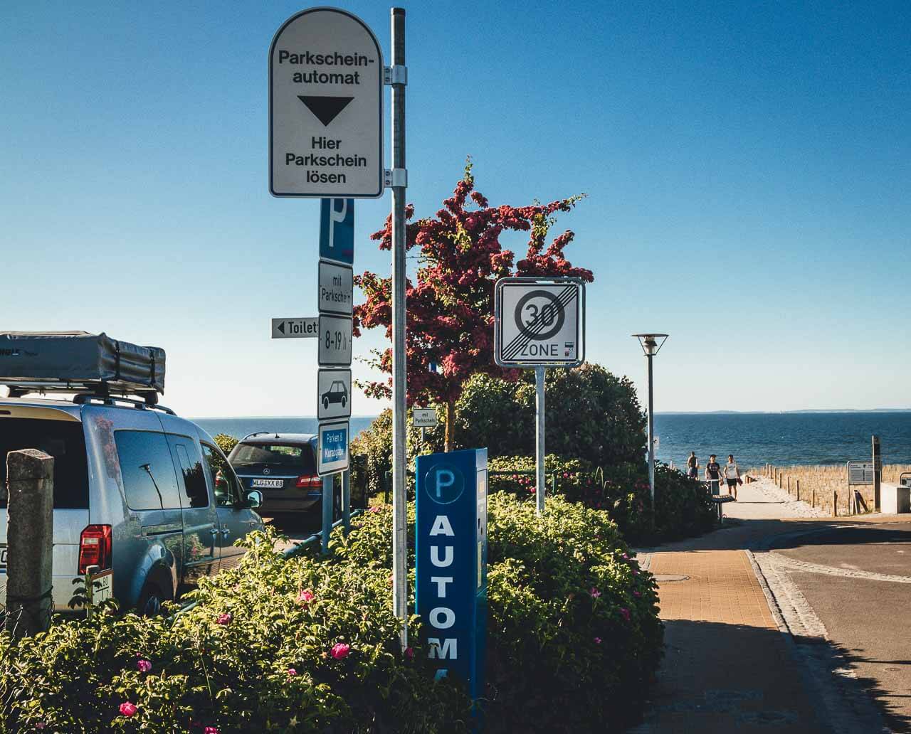 Parken in Lubmin in Strandnähe ist selten kostenlos