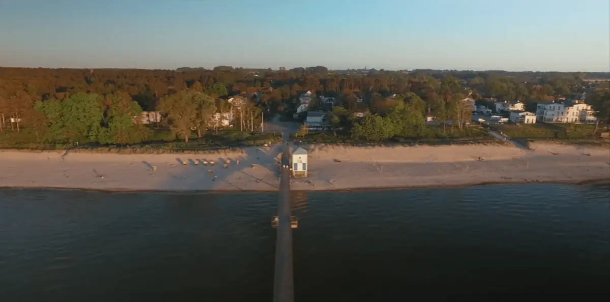 Der Strand von Lubmin aus der Vogelperspektive