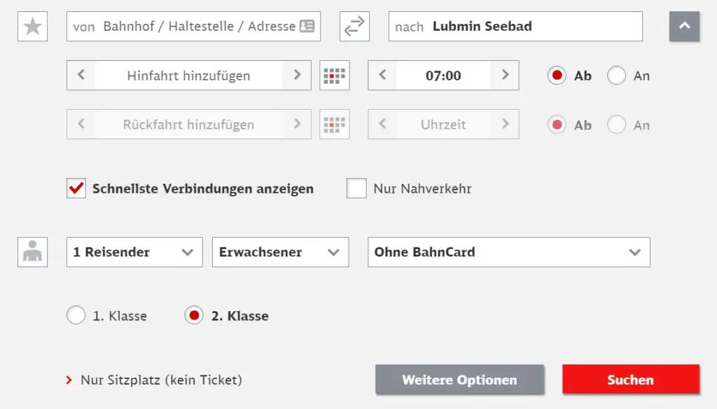 Busverbindung von Greifswald nach Lubmin und Wolgast mit der Deutschen Bahn finden