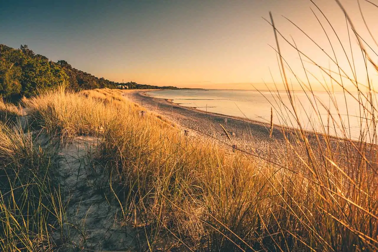 Lubmin Strand im Sonnenuntergang