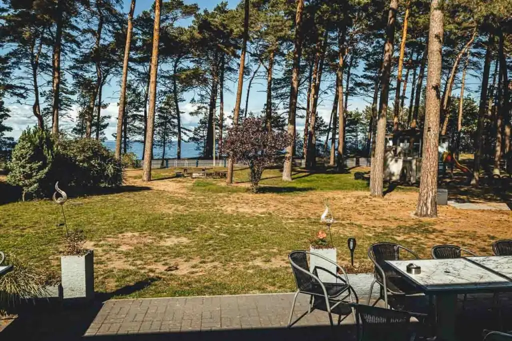 Terrasse mit Meerblick im Knirk Lubmin