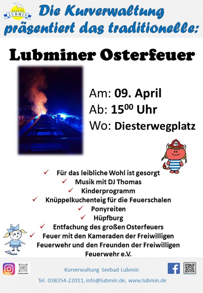 Lubminer Osterfeuer 2023 am 09.April