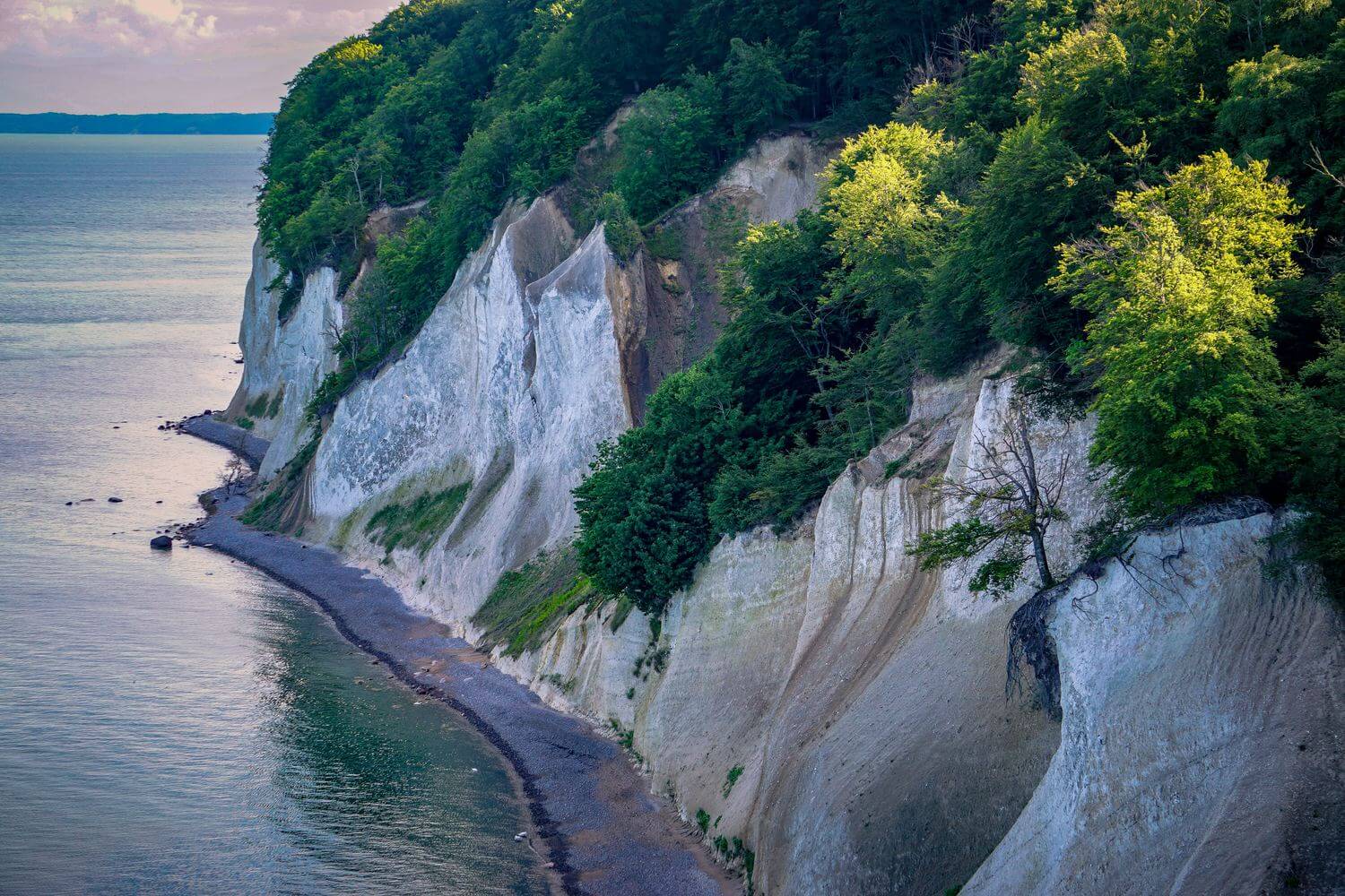 von Lubmin einen Ausflug an die Steilküste auf der Insel Rügen, Kreidefelsen